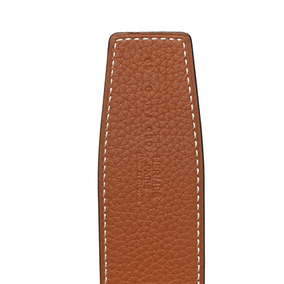 Hermes Box Togo 32mm H Belt 85 Black Gold 4 of 9