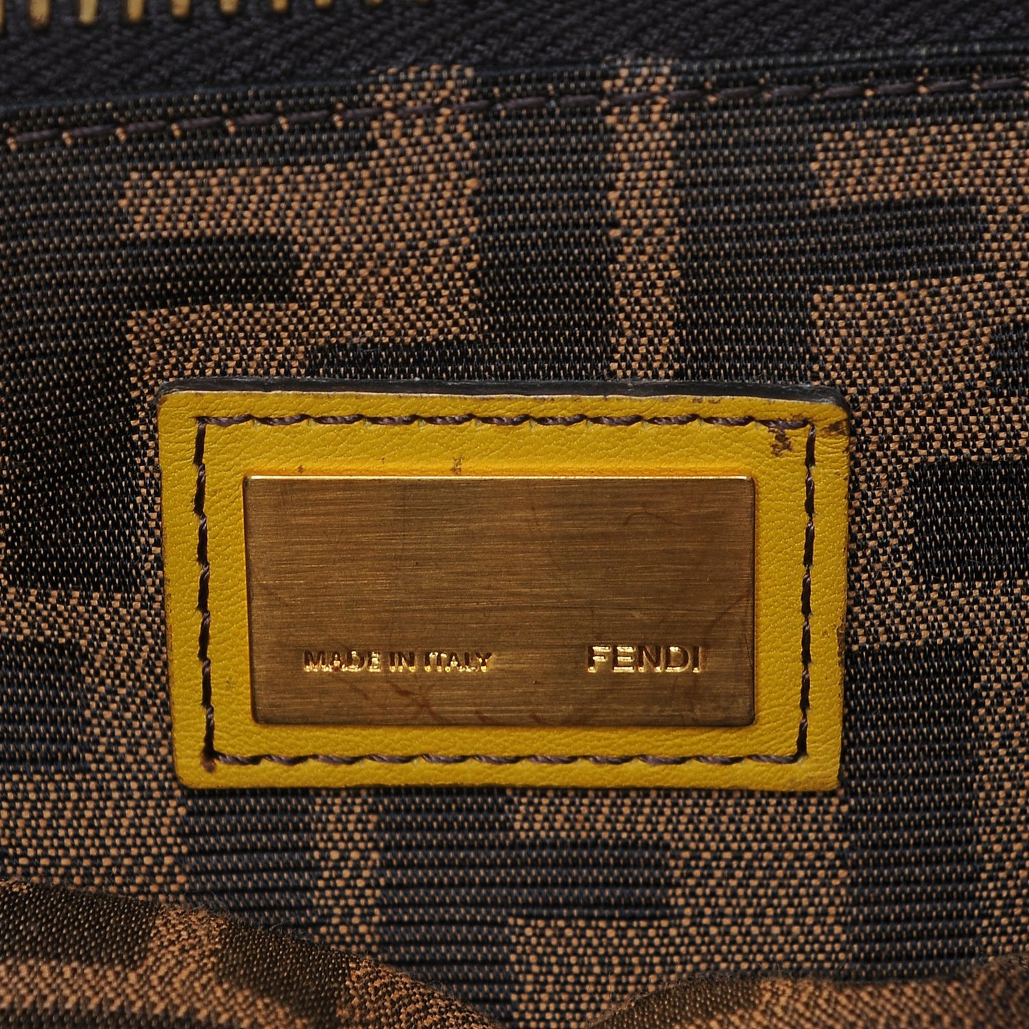 Vitello Zucca Large Peekaboo Iconic Satchel Yellow Tobacco