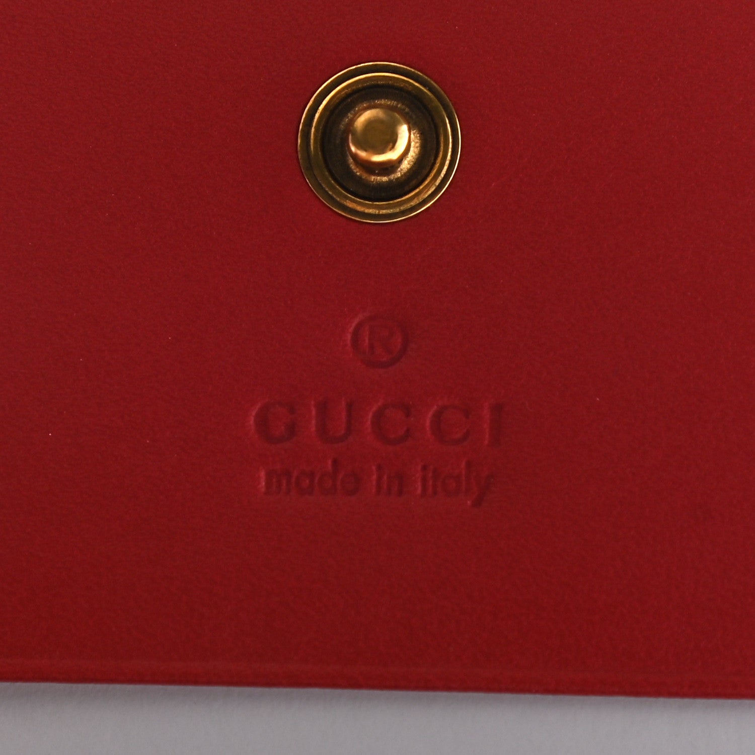 Gucci GG Supreme Monogram Cherry Embellished Card Case Wallet Hibiscus Red 5 of 7