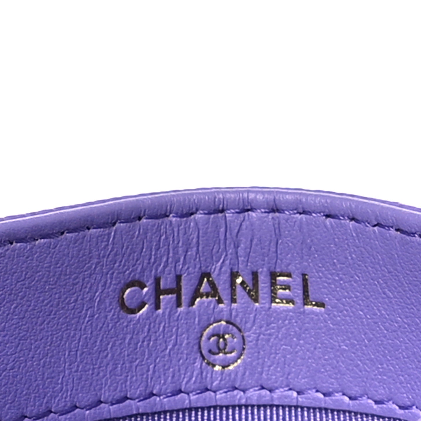 Chanel Caviar Quilted Card Holder Purple 6 of 9