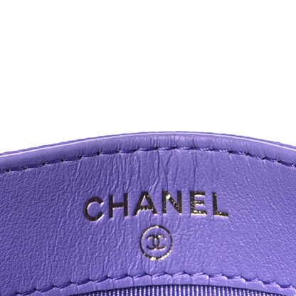 Chanel Caviar Quilted Card Holder Purple 6 of 9