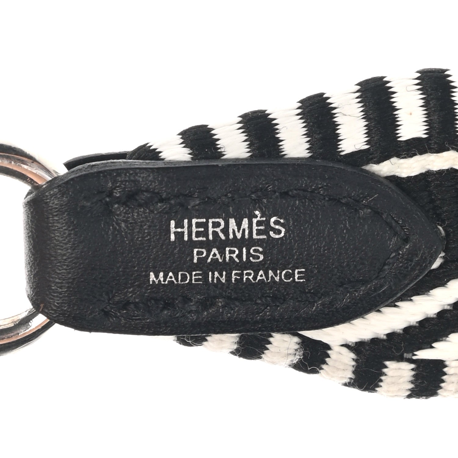 Hermes Toile Swift 25mm Sangle Cavale Shoulder Strap Black Ecru 4 of 6