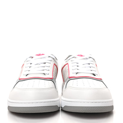 Christian Dior Smooth Calfskin Oblique Galaxy Perforated Mens B27 Low Top Sneakers 43 White Neon Pink 2 of 8