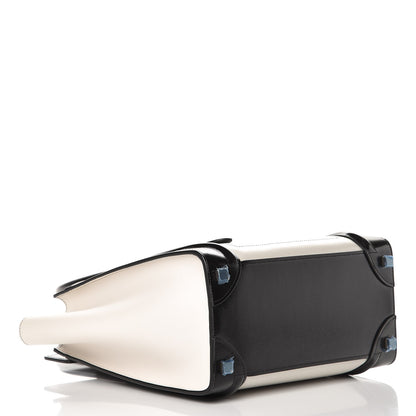 Celine Sleek Calfskin Micro Bi-Color Luggage Black White 4 of 8