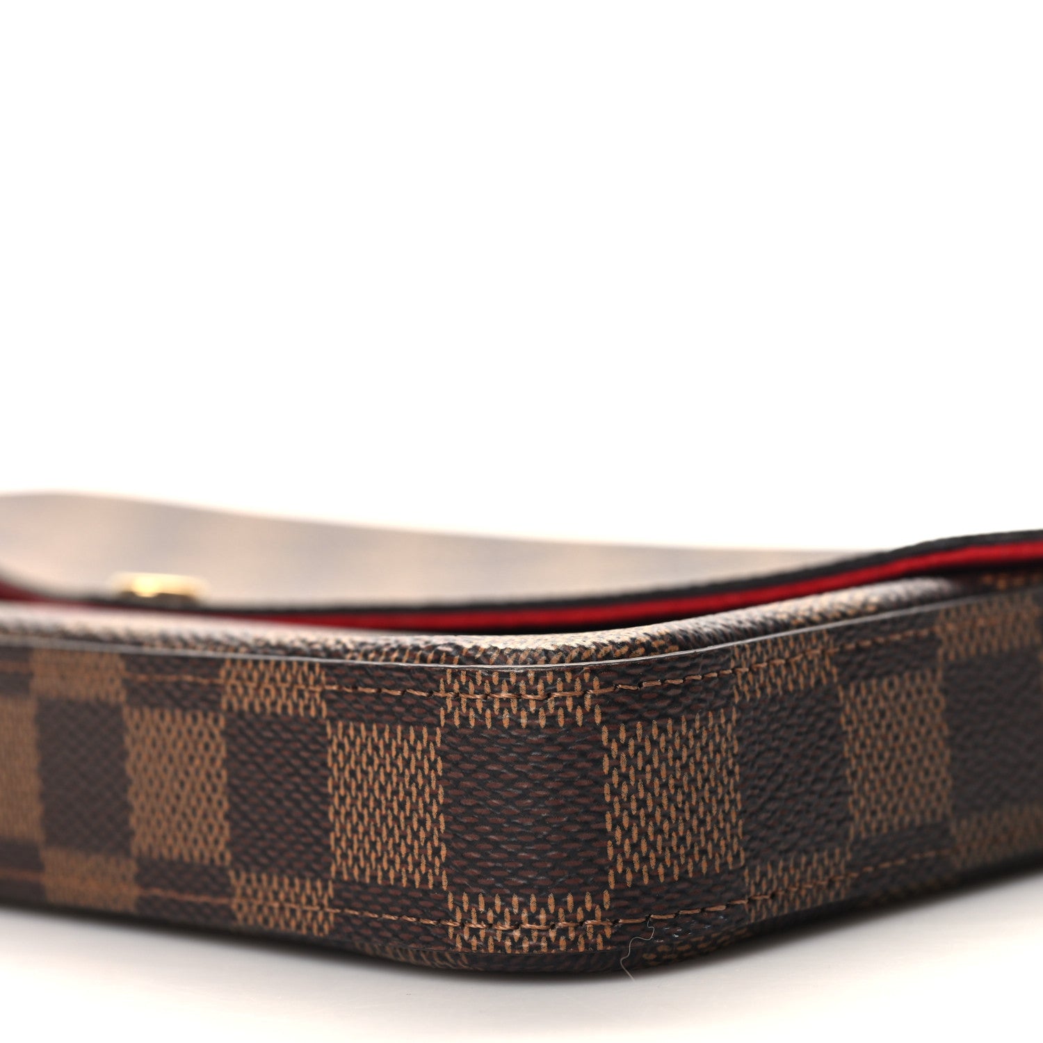 Louis Vuitton Damier Ebene Pochette Felicie Chain Wallet 10 of 11