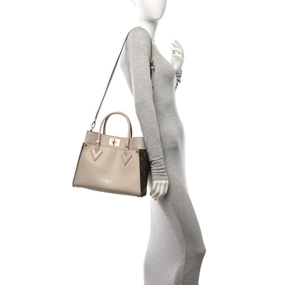 Louis Vuitton Calfskin Monogram On My Side Greige 2 of 9