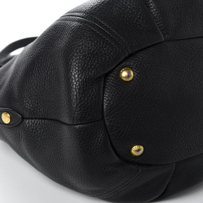 Prada Vitello Daino Shoulder Bag Black 7 of 9