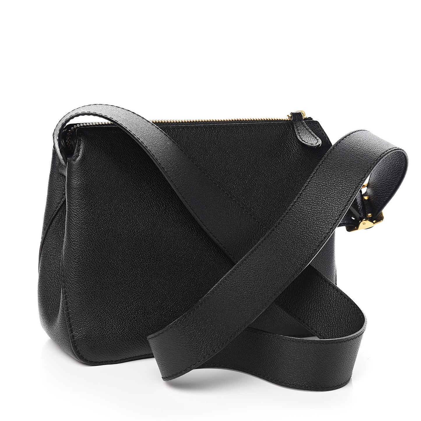 Soft Grain Calfskin House Check Small Helmsley Crossbody Black