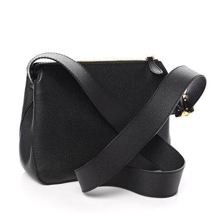 Burberry Soft Grain Calfskin House Check Small Helmsley Crossbody Black 3 of 11