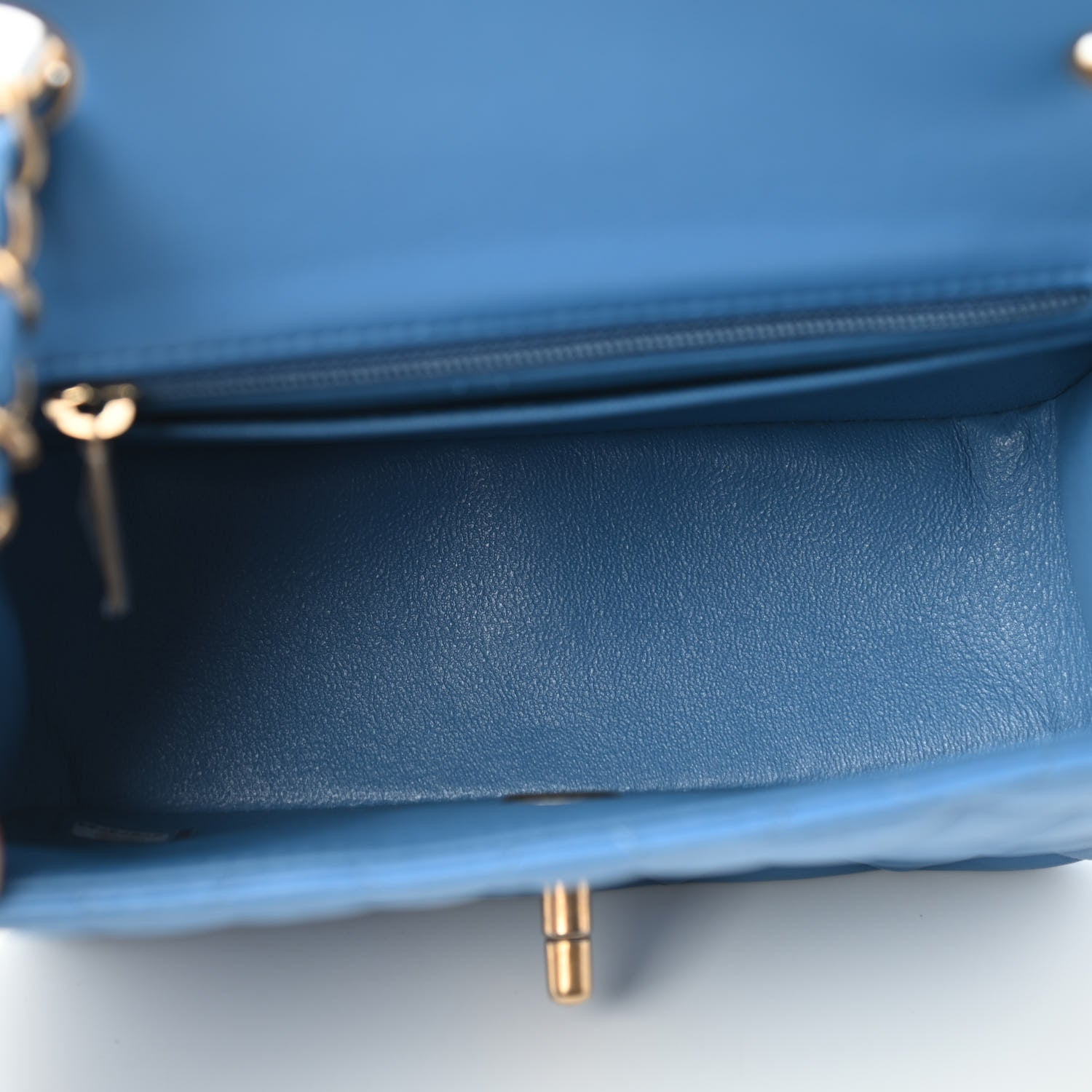 Chanel Lambskin Quilted Mini Square Flap Blue 5 of 9