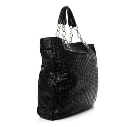 Christian Dior Lambskin Woven Dior Soft Shopping Tote Black 3 of 12