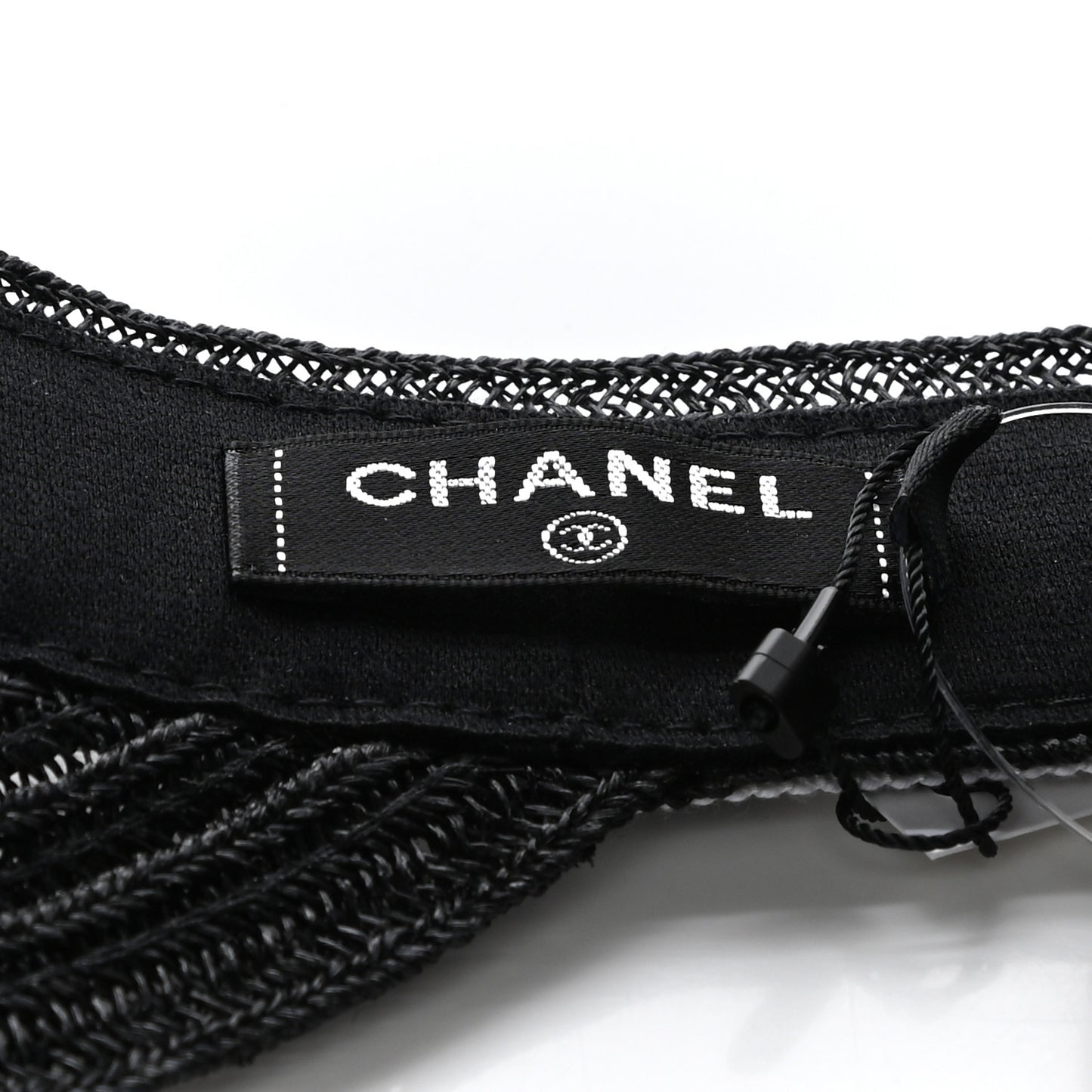 Abaca Cotton Ribbon Visor S Black
