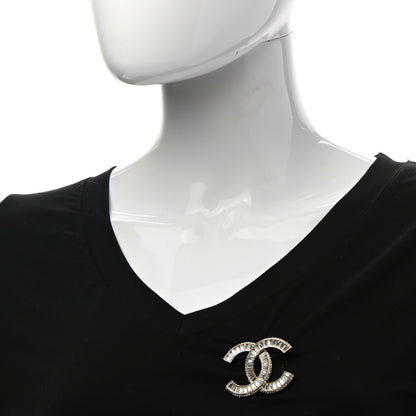 Chanel Baguette Crystal CC Brooch Gold 2 of 4