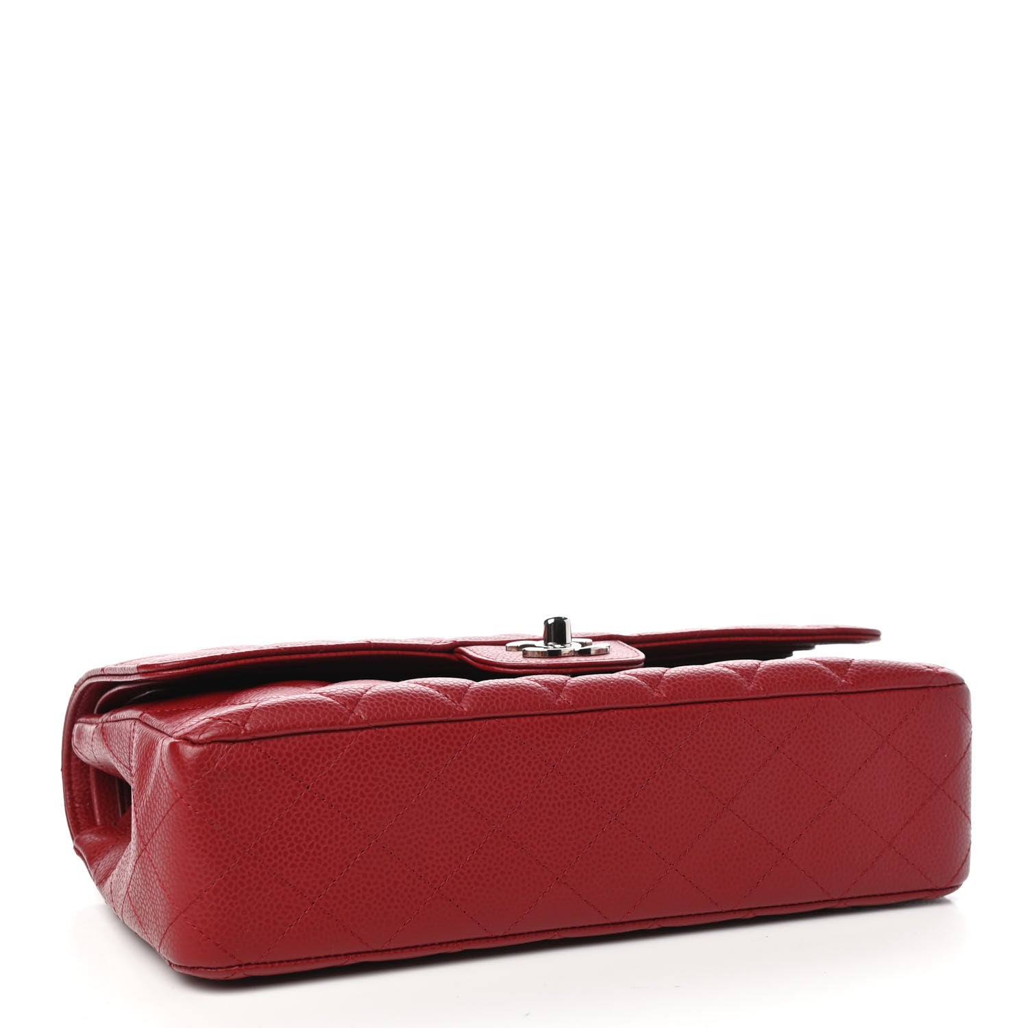 Chanel Caviar Quilted Medium Double Flap Dark Red 4 of 10