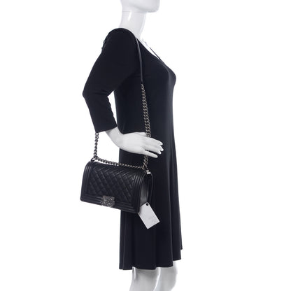 Chanel Caviar Quilted Medium Boy Flap Black 2 of 8
