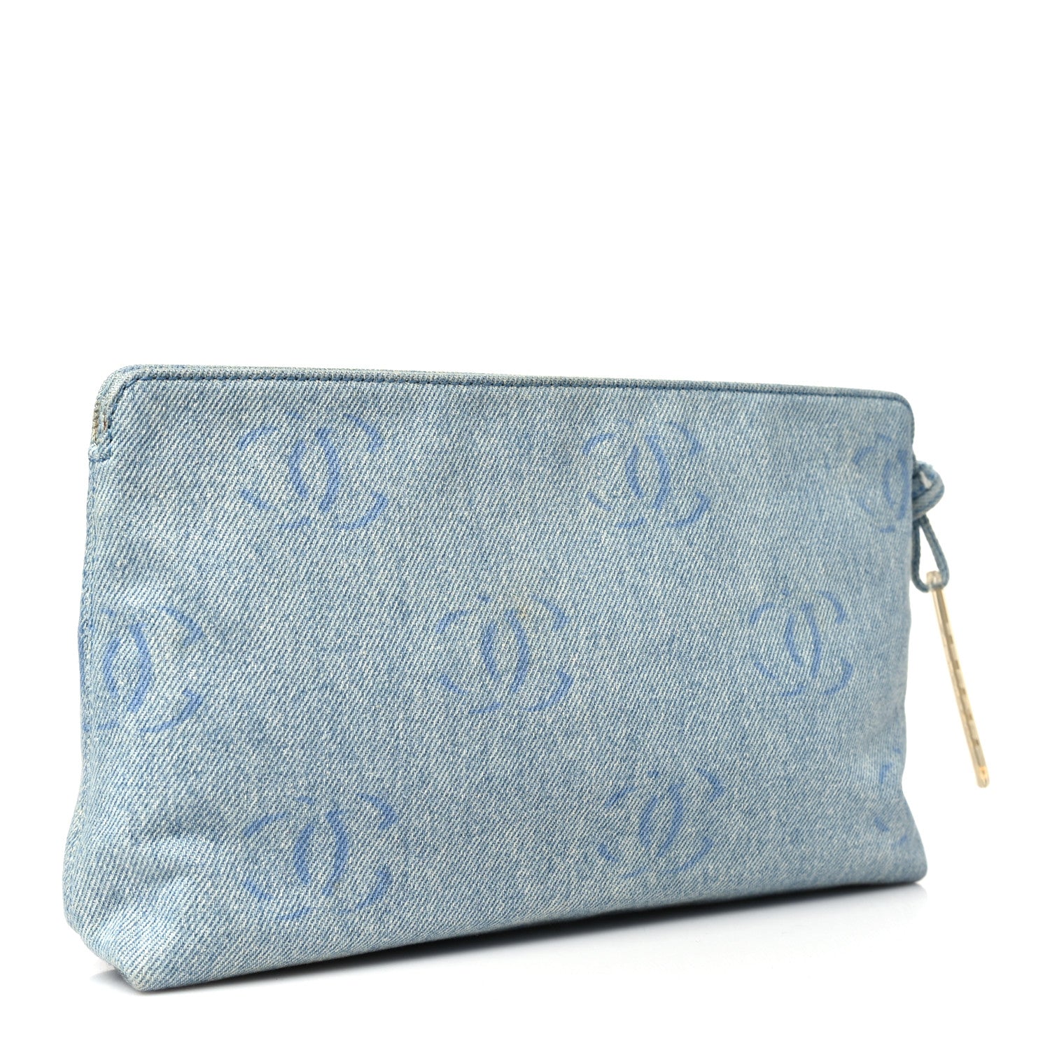 Chanel Denim CC Cosmetic Pouch Blue 3 of 12