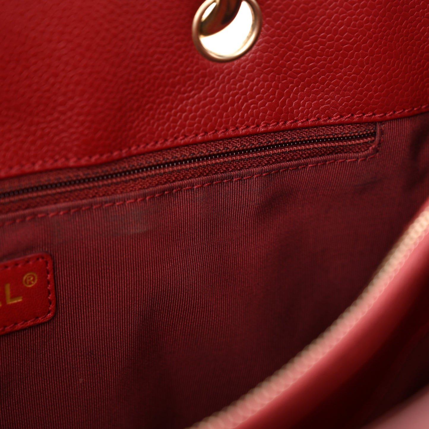 Caviar Quilted Grand Shopping Tote GST Red
