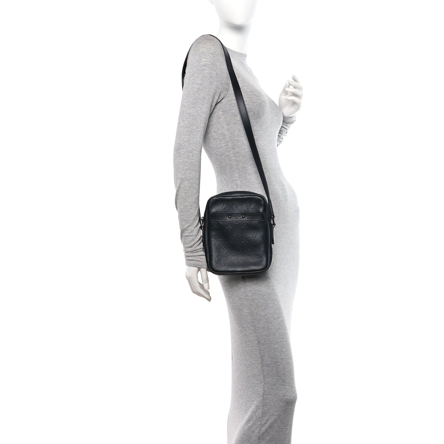 Calfskin Monogram Shadow Danube PM Black