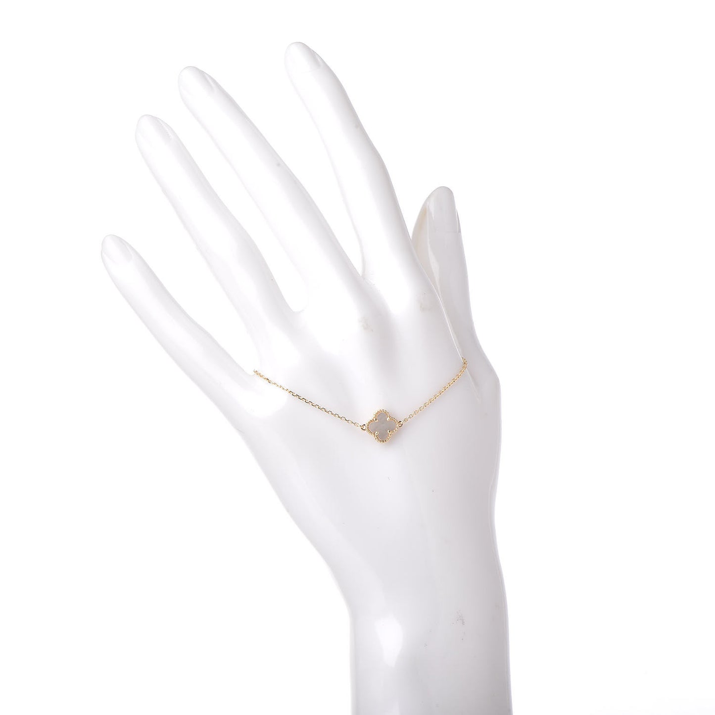 18K Yellow Gold Mother of Pearl Sweet Alhambra Bracelet