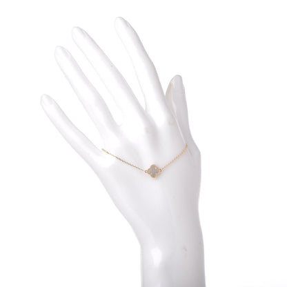 Van Cleef & Arpels 18K Yellow Gold Mother of Pearl Sweet Alhambra Bracelet 2 of 6