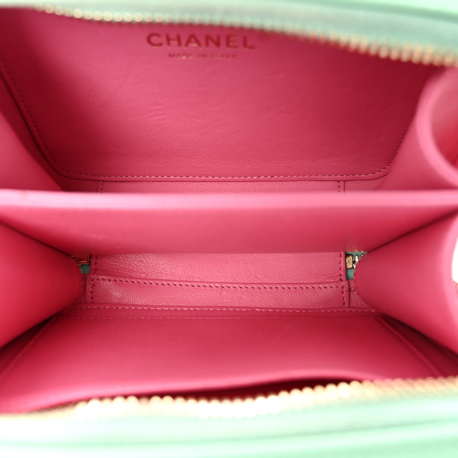 Chanel Caviar Quilted Small CC Filigree Vanity Case Pink Green Blue 9 of 21