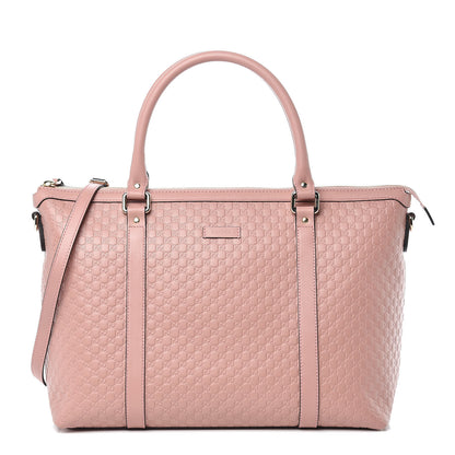 Gucci Soft Microguccissima Medium Zippered Satchel Soft Pink 1 of 9
