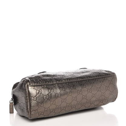 Gucci Metallic Guccissima Small Boston Pewter 4 of 7