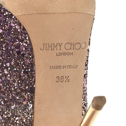 Jimmy Choo Coarse Glitter Degrade Abel Pumps 38.5 Boho Pink Gold 7 of 9