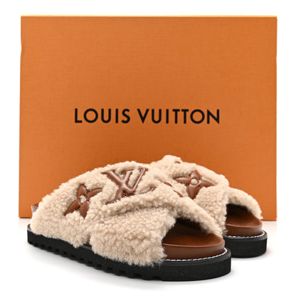Louis Vuitton Shearling Paseo Flat Comfort Mule 36 Brown 10 of 10