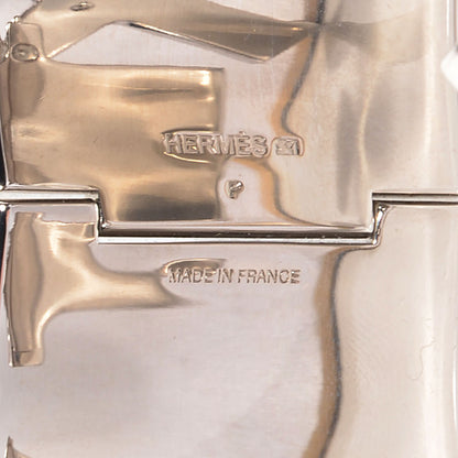 Hermes Enamel Clic Clac H Extra Wide Bracelet PM Orange 3 of 6