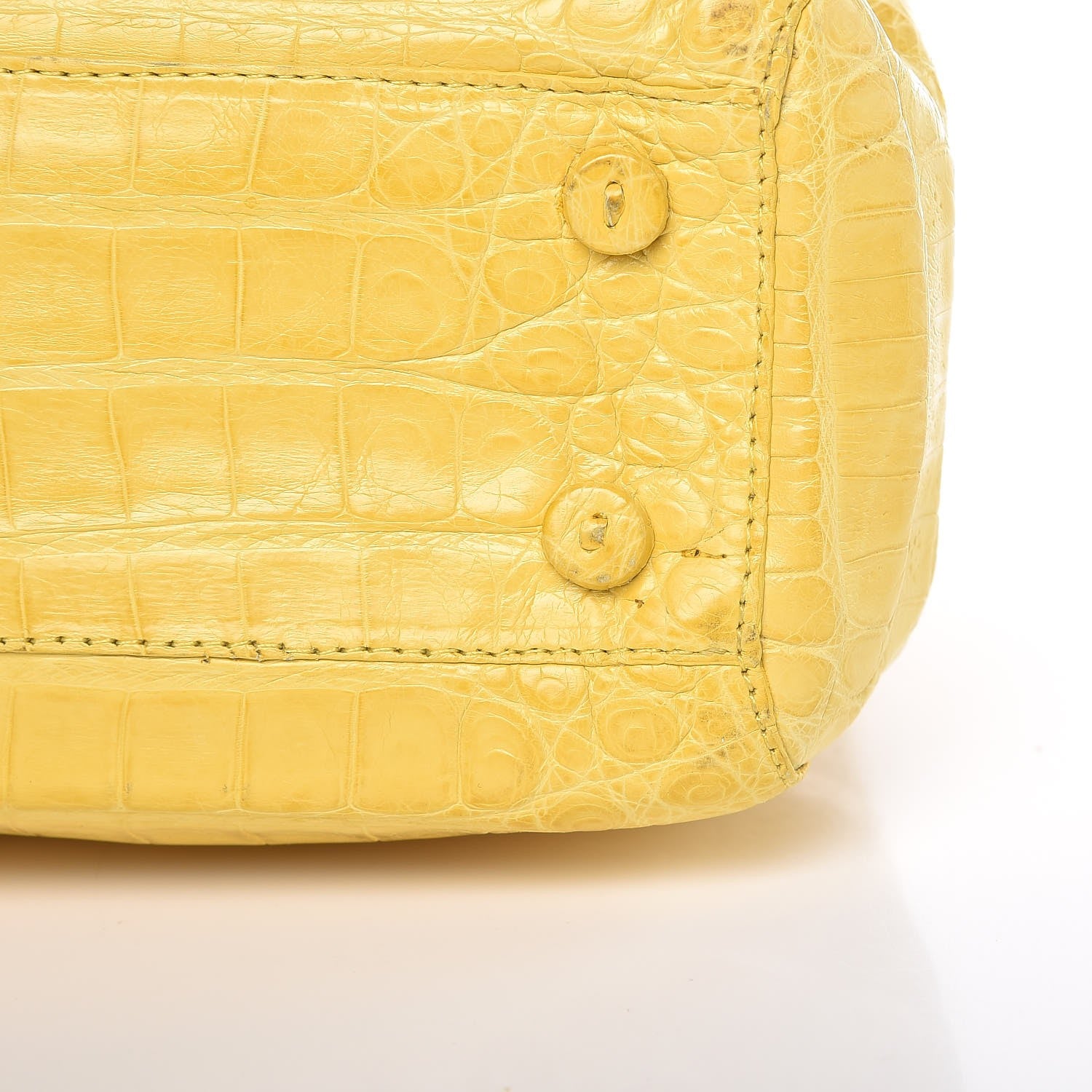 Nancy Gonzalez Crocodile Mini Double Zip Satchel Yellow 11 of 11