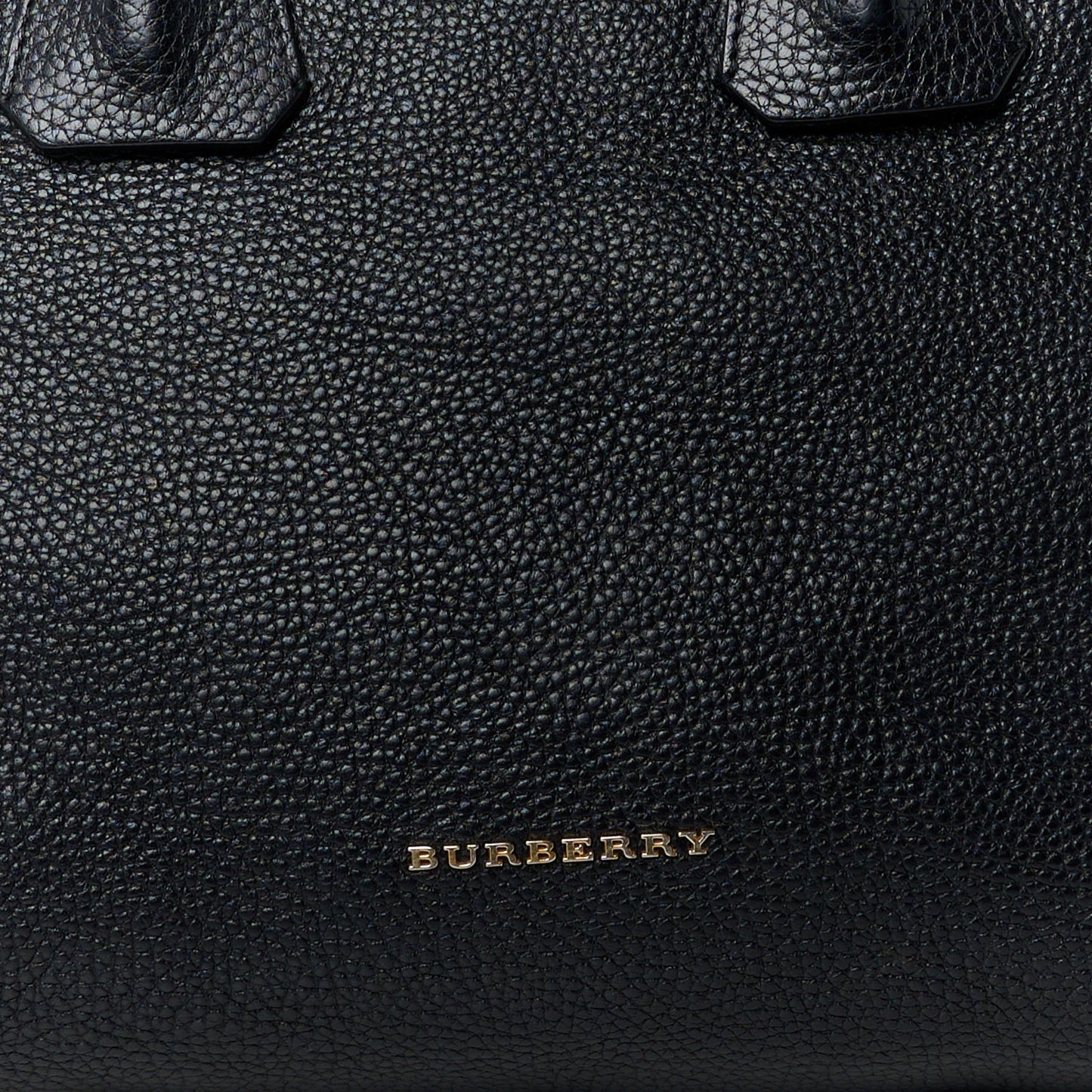 London Grainy Calfskin Small Greenwood Bowling Bag Black