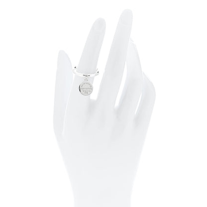 Tiffany Sterling Silver Return to Tiffany Round Charm Ring 50 5.5 2 of 5