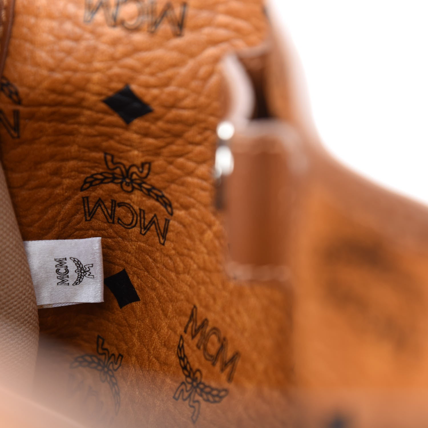 MCM Visetos Shopping Tote Cognac 14 of 16