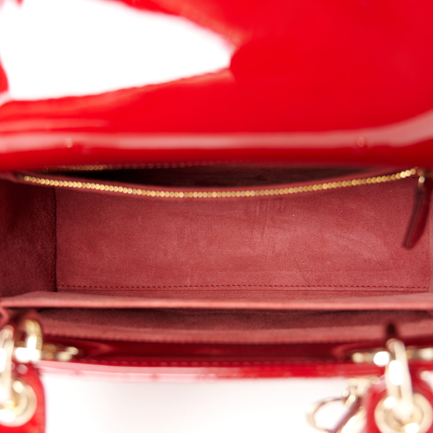 Patent Cannage Medium Lady Dior Burgundy Red