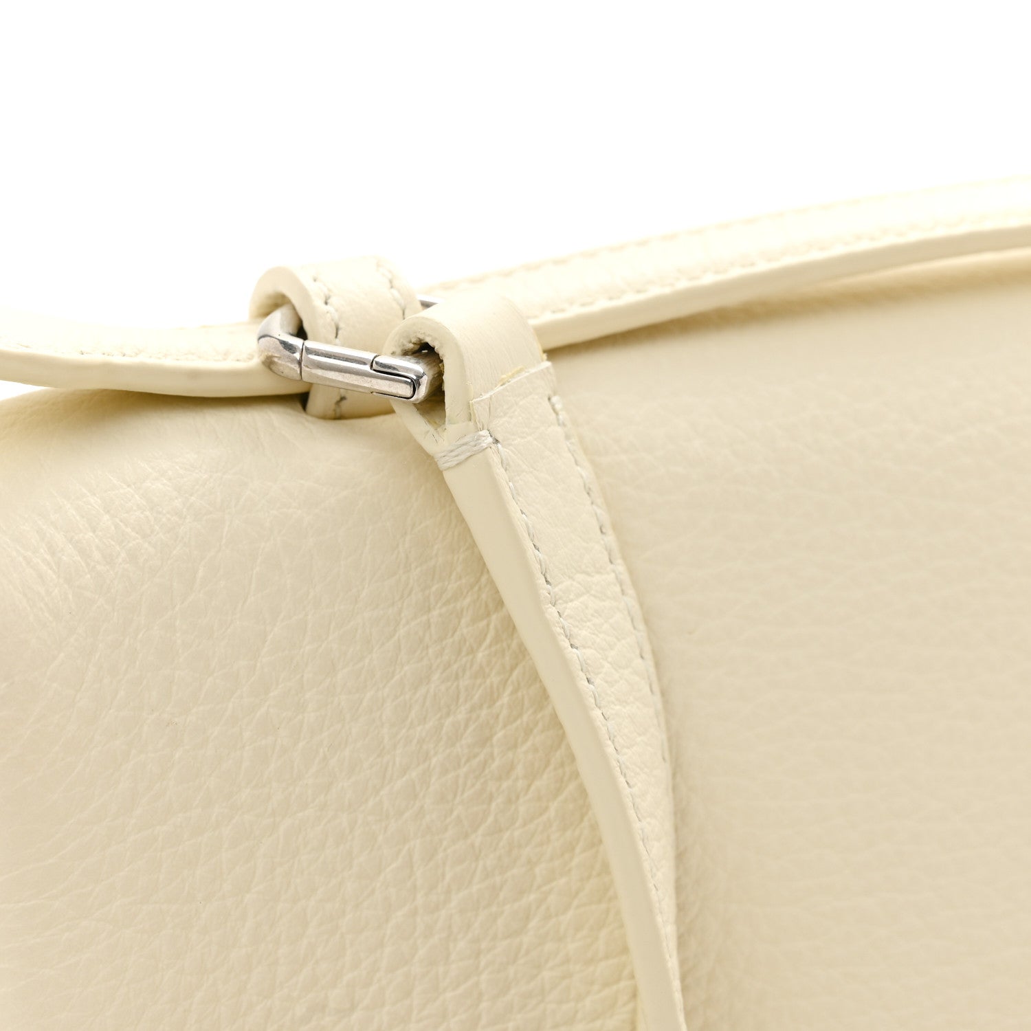 Loro Piana Grained Calfskin L19 Extra Pocket Pouch Whisper White 10 of 11