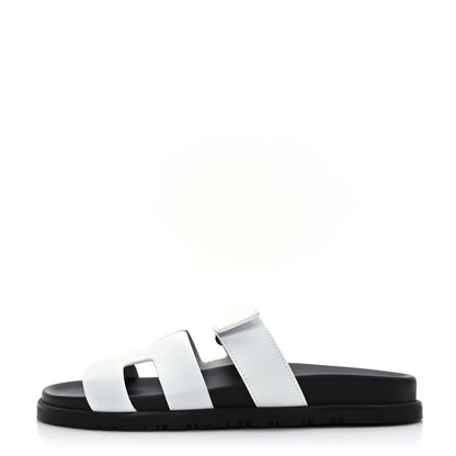 Hermes Calfskin Womens Chypre Sandals 39 White 1 of 8