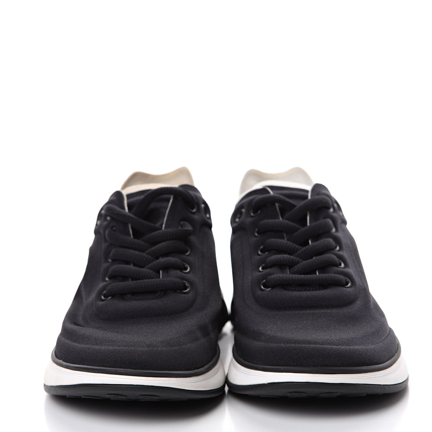 Chanel Lycra Womens CC Sneakers 35.5 Black 2 of 8