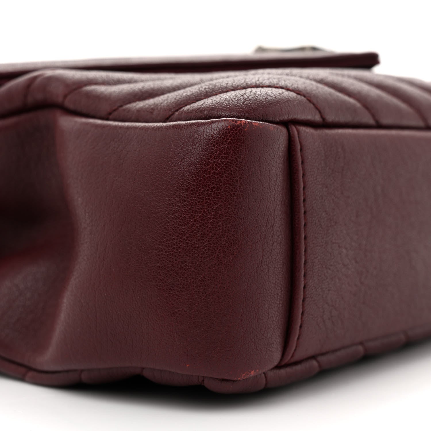 Saint Laurent Sheepskin Matelasse Chevron Monogram Medium College Bag Old Brandy 9 of 16