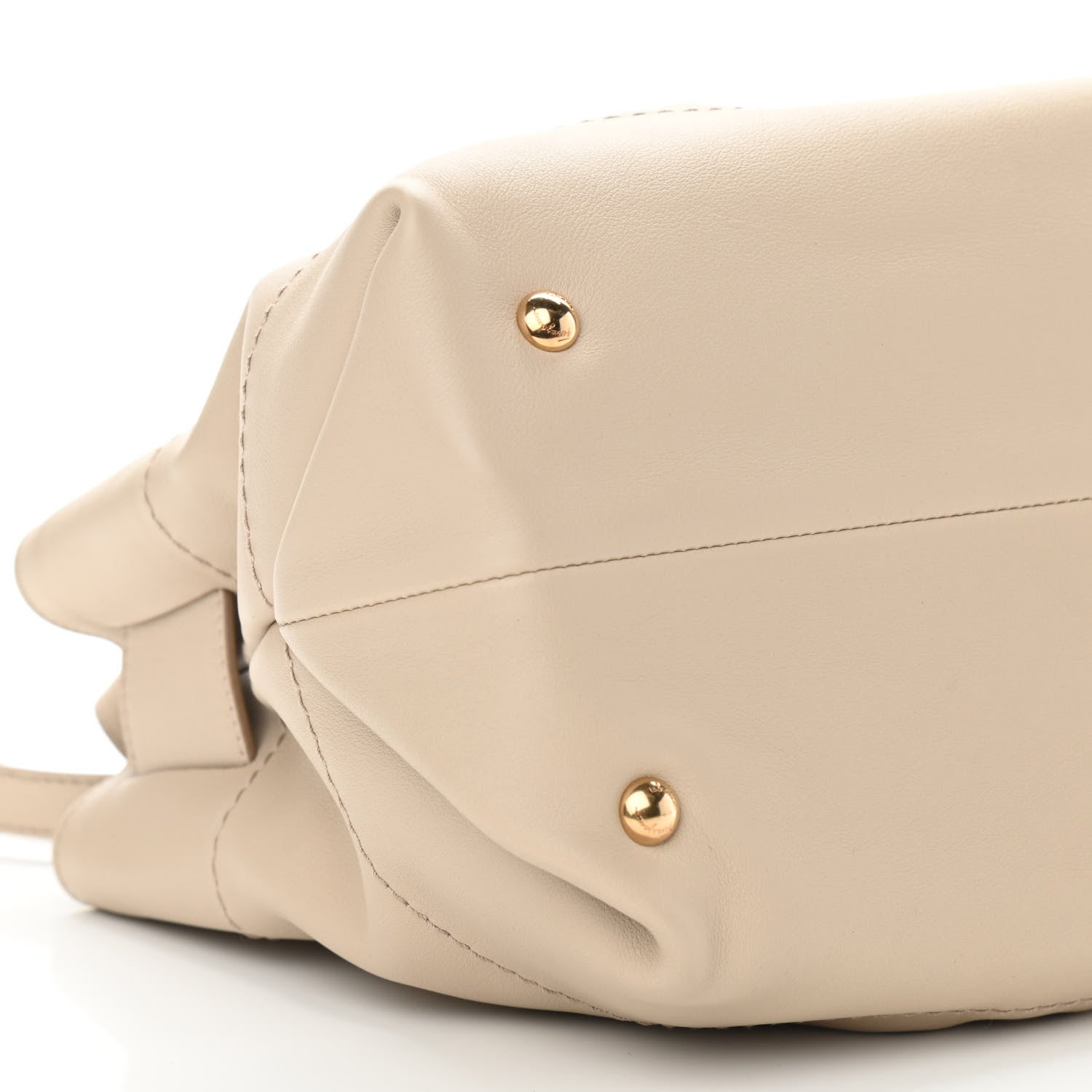 Salvatore Ferragamo Calfskin W Chain Tote Beige 8 of 9