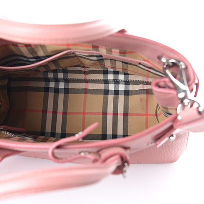 Burberry Grainy Calfskin House Check Small Banner Tote Dusty Rose 4 of 7