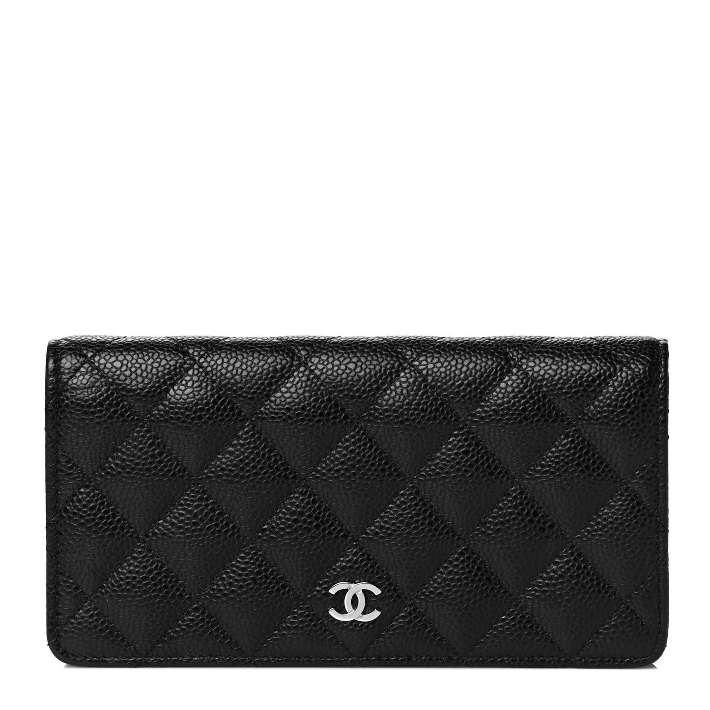 Caviar Quilted Yen Wallet Black