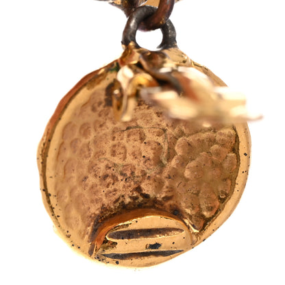 Chanel Metal CC Logo Drop Clip On Earrings Gold 3 of 5