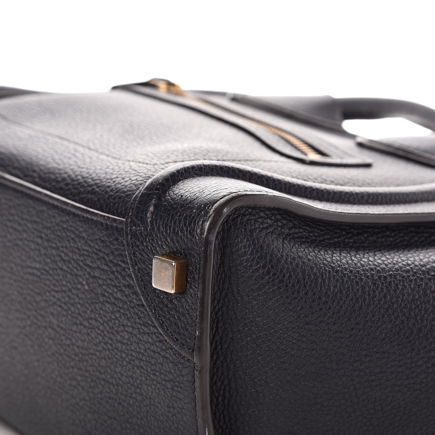 Celine Drummed Calfskin Micro Luggage Black 28 of 31