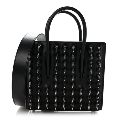 Christian Louboutin Calfskin Paris Spikes Claw Mini Paloma  Black Silver 1 of 11
