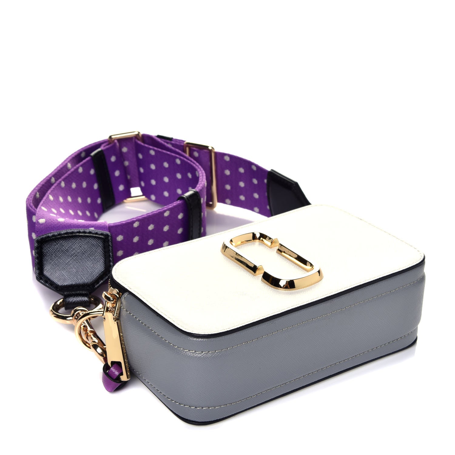 Marc Jacobs Saffiano Small Snapshot Camera Bag Moon White Multi 4 of 10