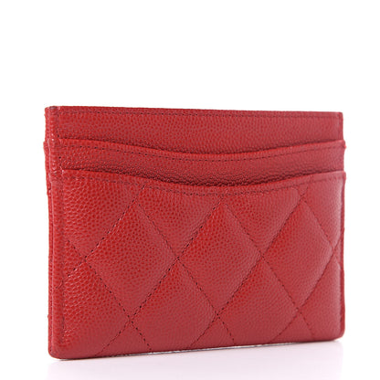 Chanel Caviar Quilted Card Holder Red 3 of 11