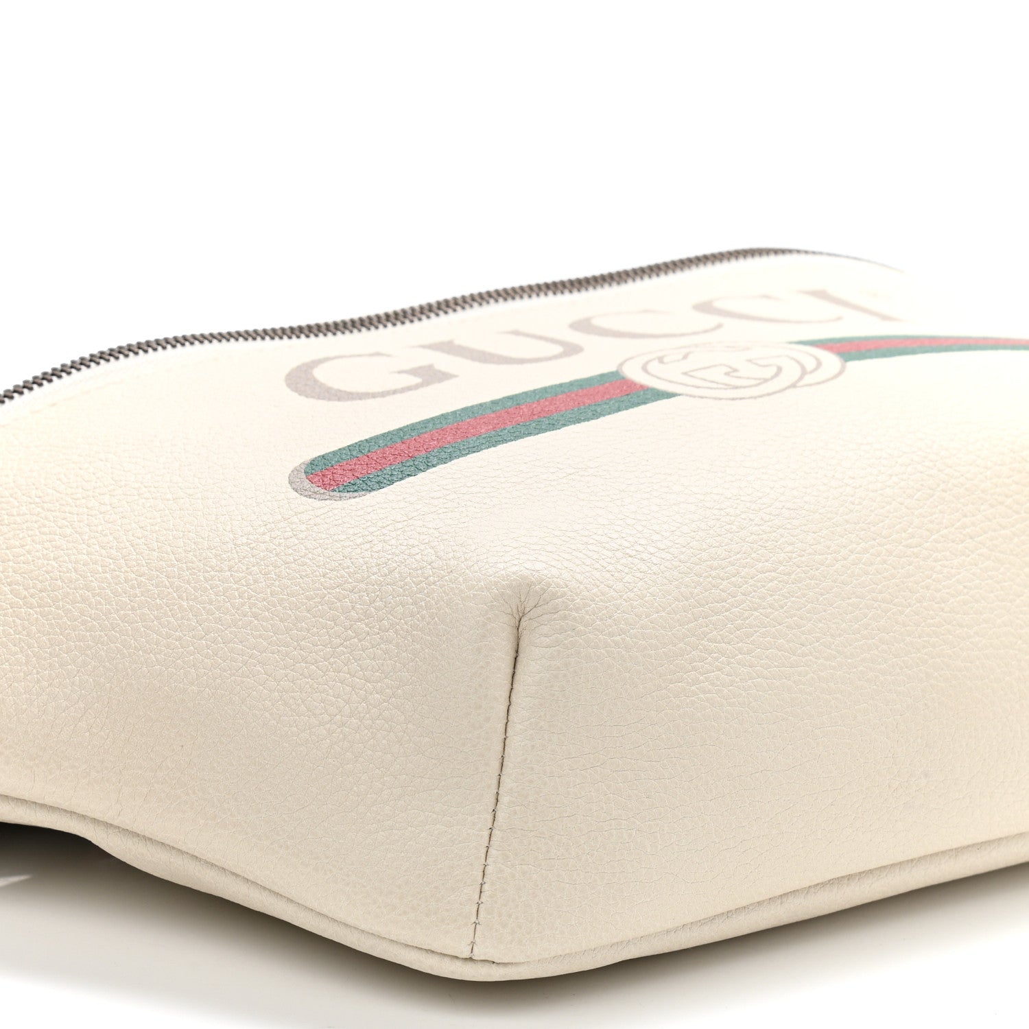 Gucci Grained Calfskin Logo Belt Bag White 9 of 11
