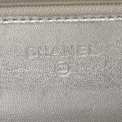 Chanel Metallic Lambskin Wallet On Chain WOC Silver 6 of 14