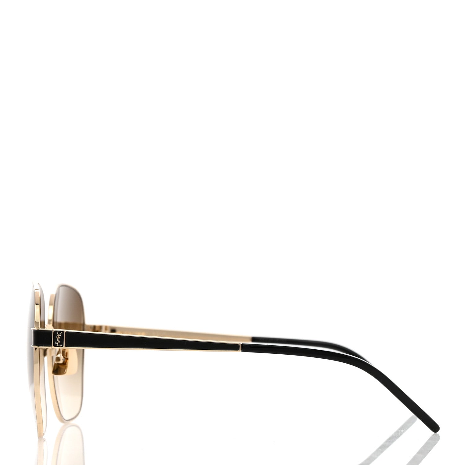 Saint Laurent Metal Sunglasses SL M75 Black Gold 3 of 7